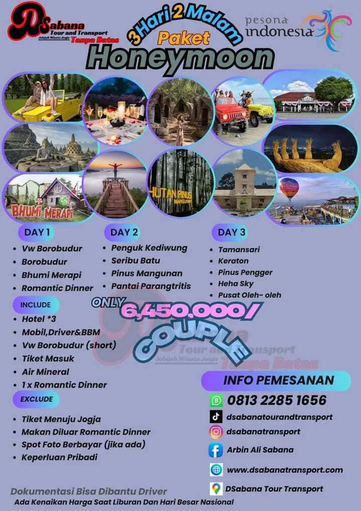 Paket Honeymoon 3 Hari 2 malam